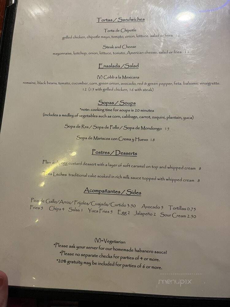 Restaurant Judy - Washington, DC menu_pic