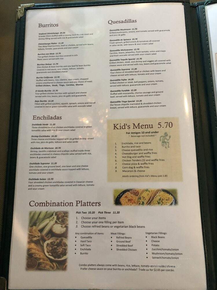 Tequila Grill - Calera, AL menu_pic