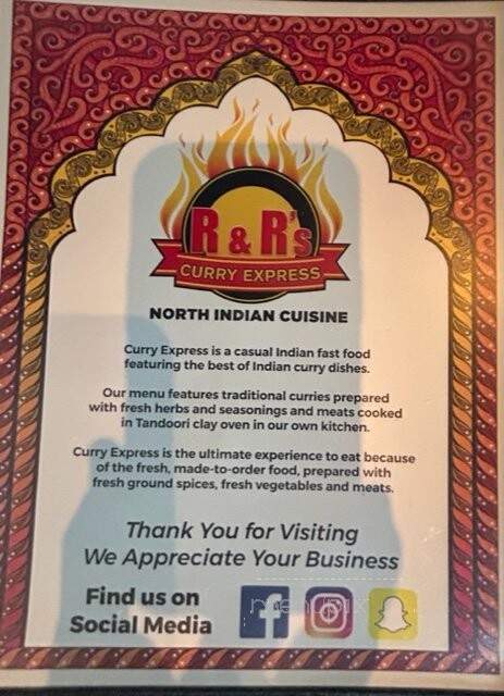 R R's Curry Express - Fort Smith, AR menu_pic
