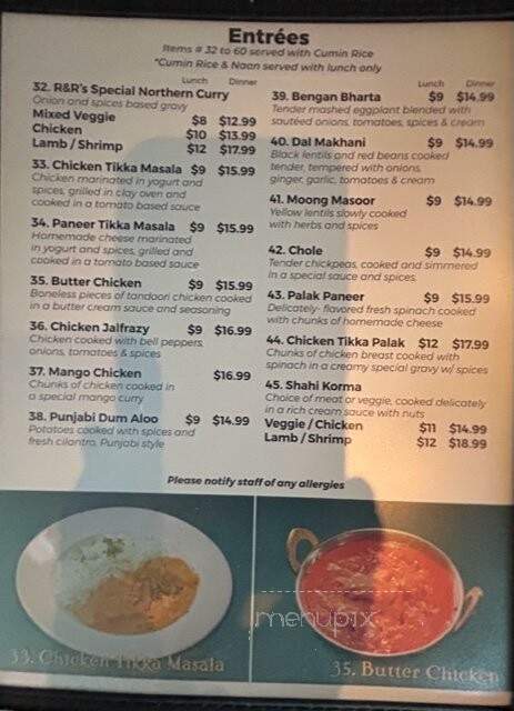 R R's Curry Express - Fort Smith, AR menu_pic