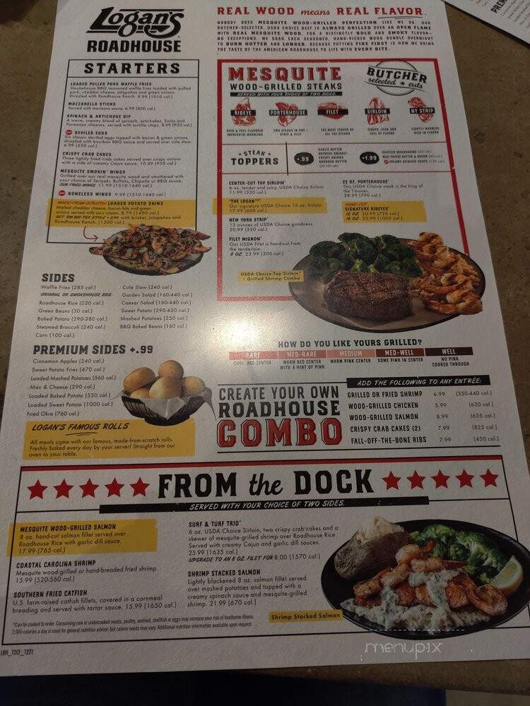 Logan's Roadhouse - Bryant, AR menu_pic