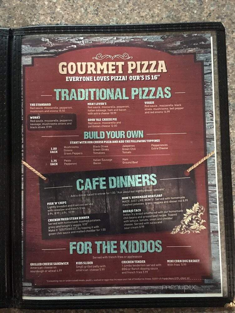 Timberline Tavern - Flagstaff, AZ menu_pic