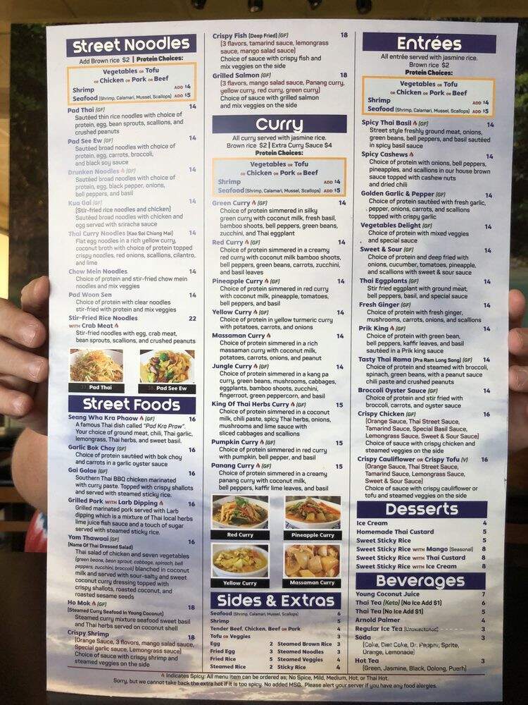 Tasty Thai Restaurant - Phoenix, AZ menu_pic