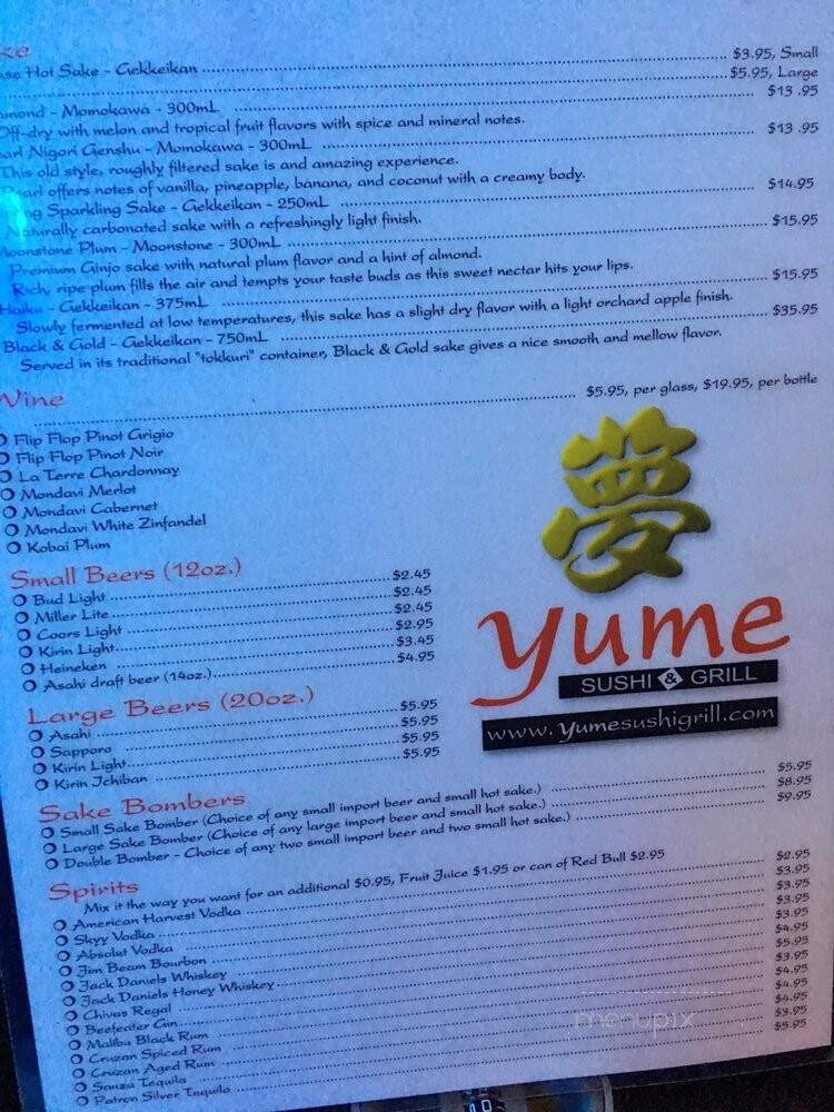 Yume Sushi Grill - Scottsdale, AZ