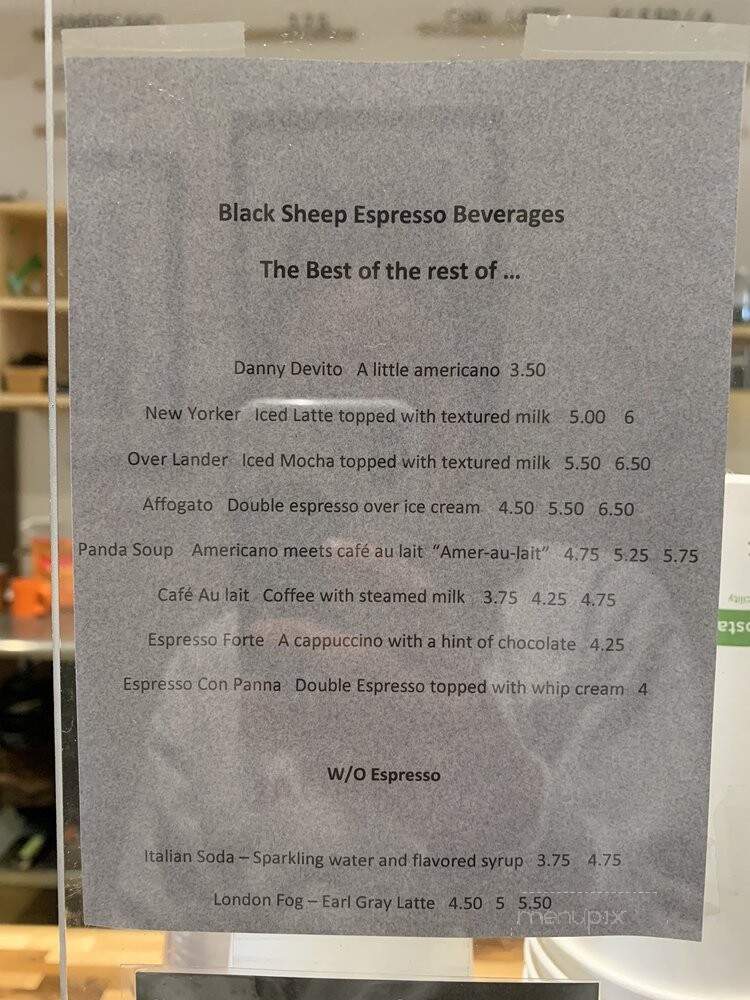 Black Sheep Espresso Bar - Bishop, CA menu_pic