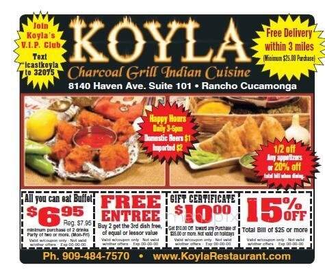 Koyla Indian Restaurant - Rancho Cucamonga, CA