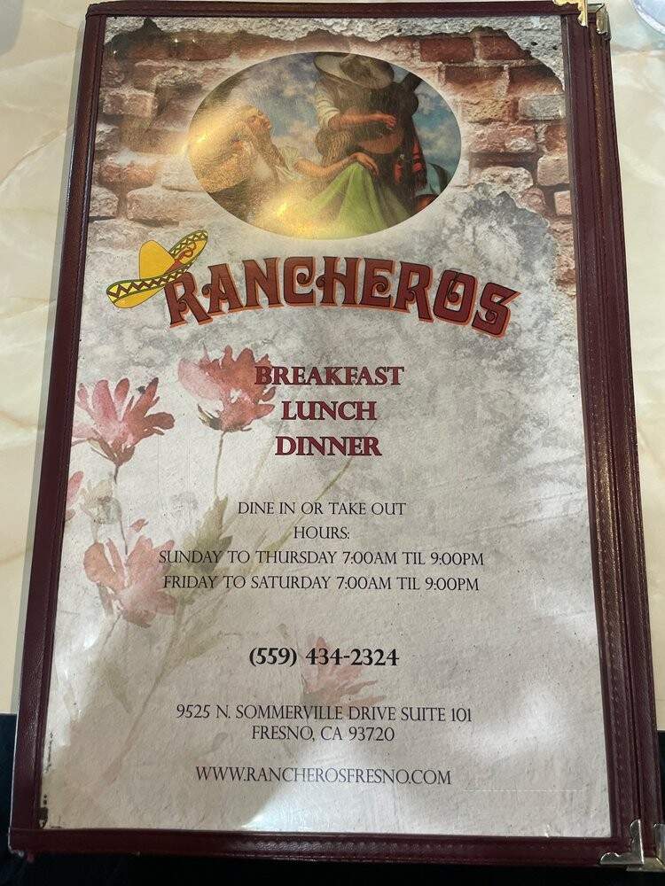 Rancheros - Fresno, CA menu_pic