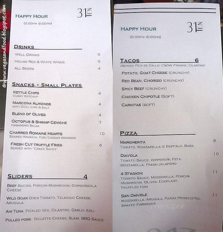 31Ten - Santa Monica, CA menu_pic