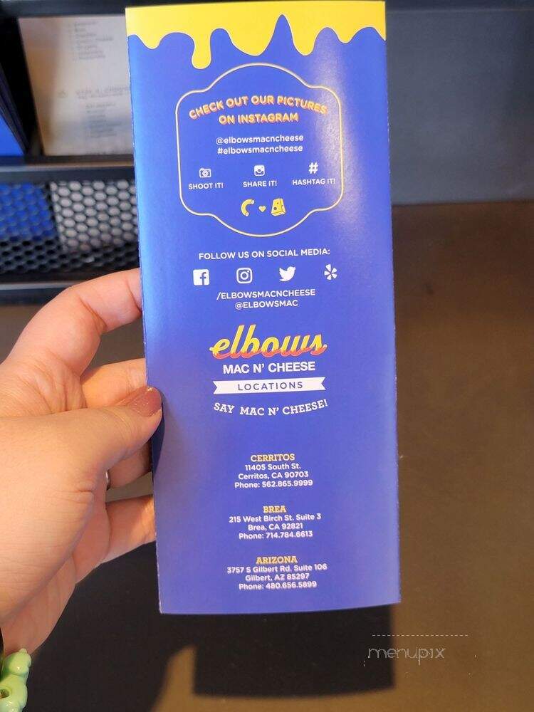 Elbows Mac n' Cheese - Cerritos, CA menu_pic