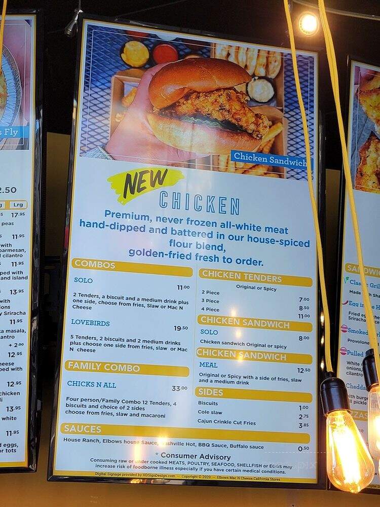 Elbows Mac n' Cheese - Cerritos, CA menu_pic