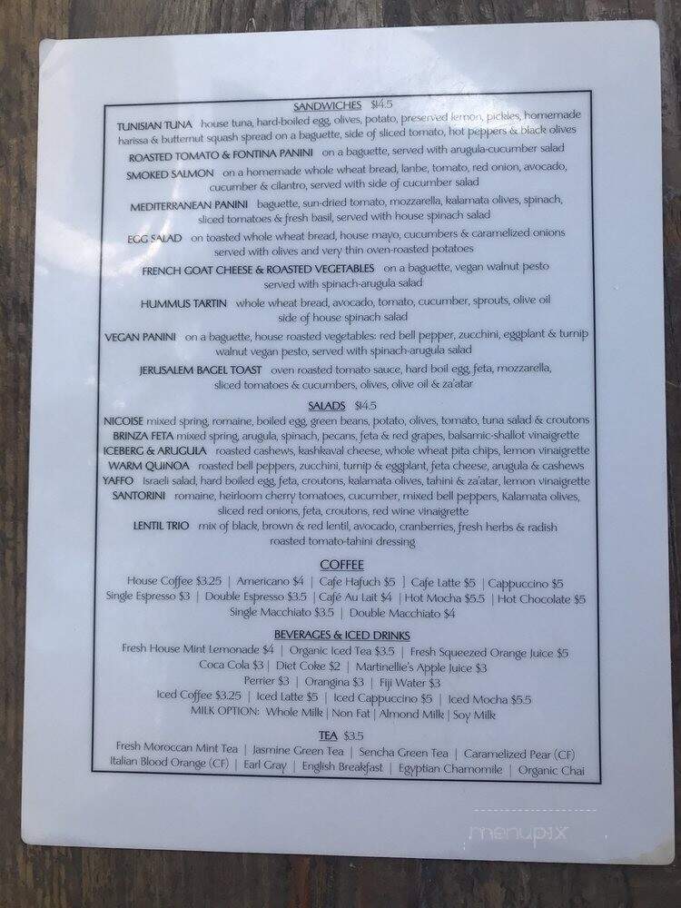 Tarte Tatin - Beverly Hills, CA menu_pic