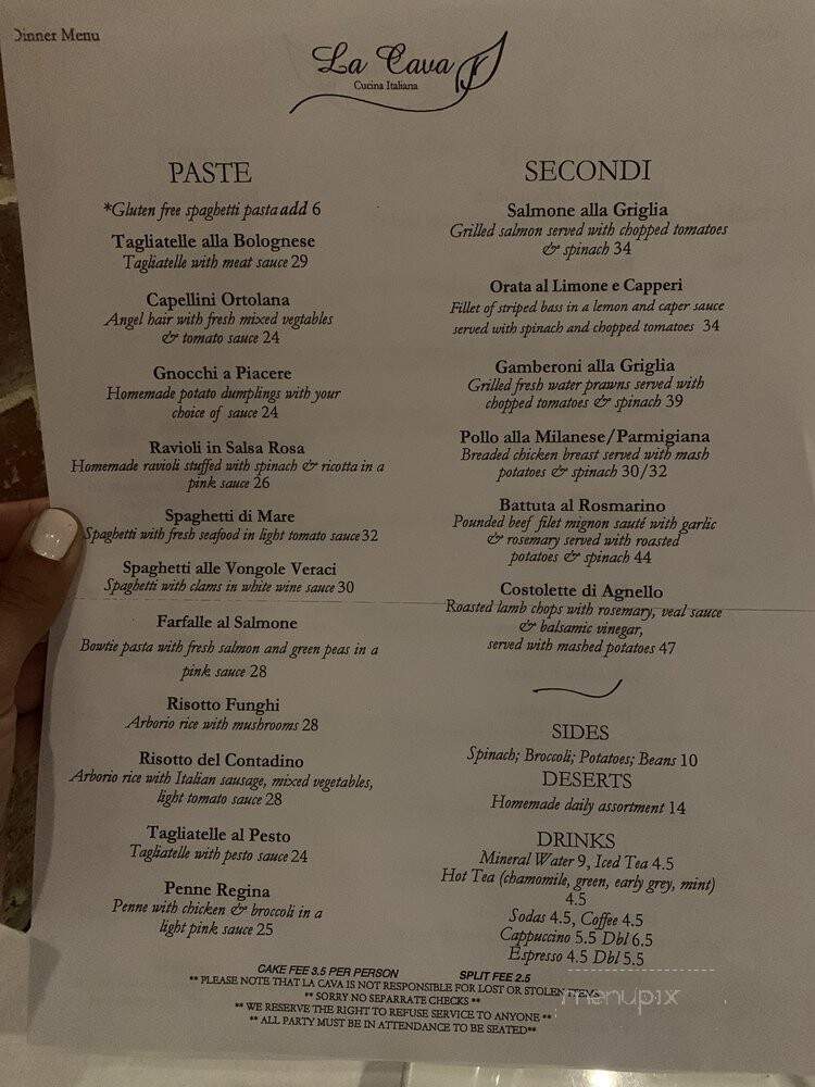 La Cava - Sherman Oaks, CA menu_pic