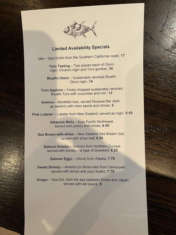 SUGARFISH Santa Monica - Santa Monica, CA menu_pic
