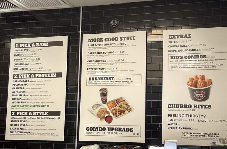 Chronic Tacos - Irvine, CA menu_pic