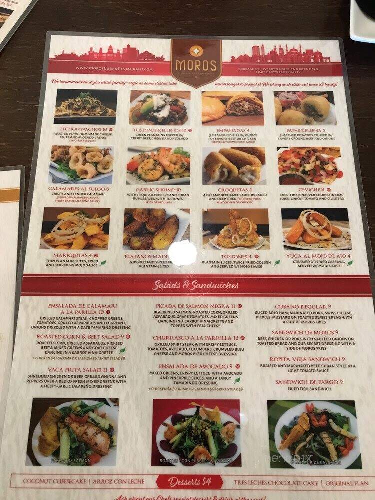 Moros Cuban Restaurant - La Habra, CA menu_pic
