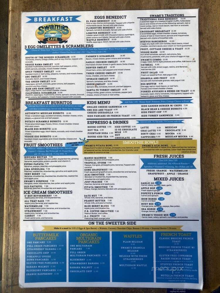 Swami's Cafe - Oceanside, CA menu_pic