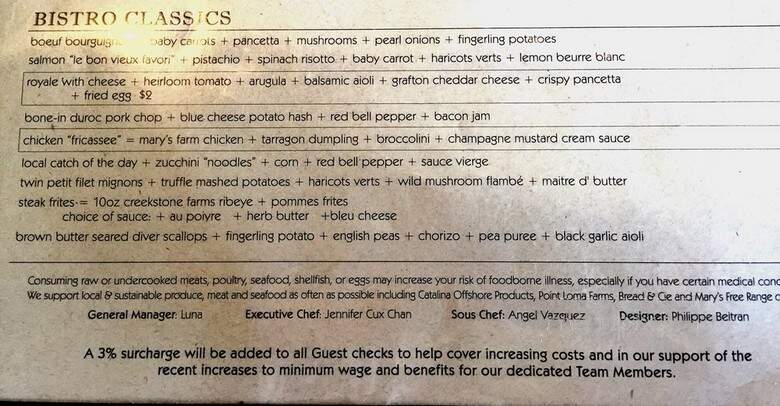 Bo-Beau Kitchen and Bar - San Diego, CA menu_pic