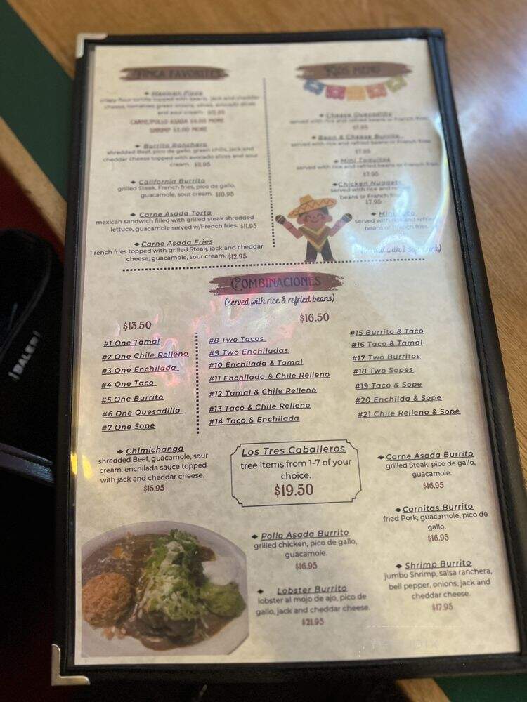 La Casa Blanca Mexican Restaurant - La Mesa, CA menu_pic