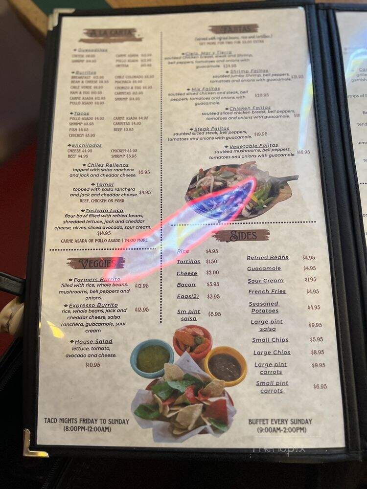 La Casa Blanca Mexican Restaurant - La Mesa, CA menu_pic