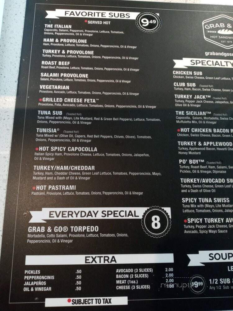 Grab Go Subs - San Diego, CA menu_pic