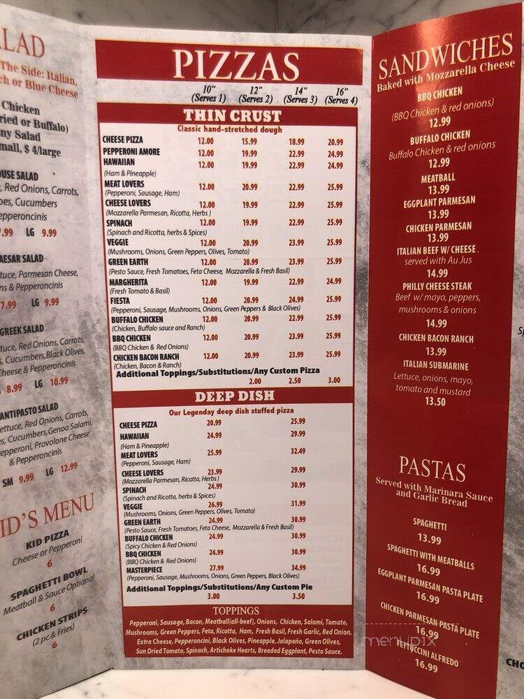 Chicago Bros Pizzeria - San Diego, CA menu_pic