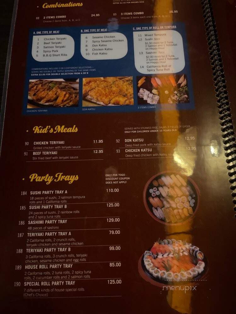 Tomoyama Sushi - Carlsbad, CA menu_pic