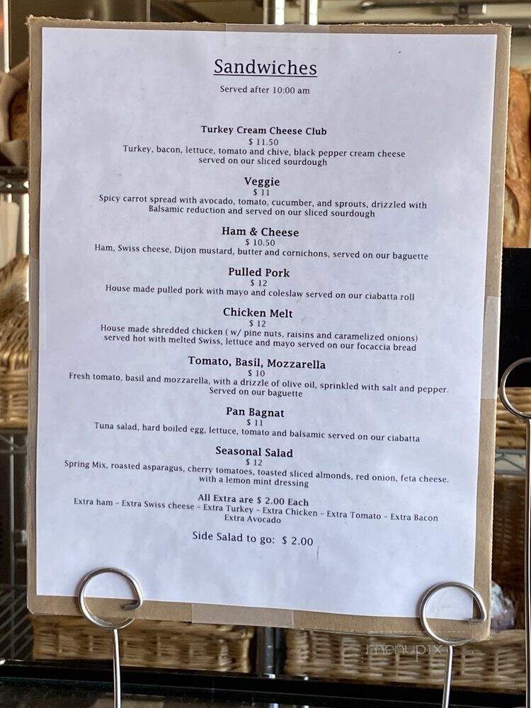 Thorough Bread and Pastry - San Francisco, CA menu_pic