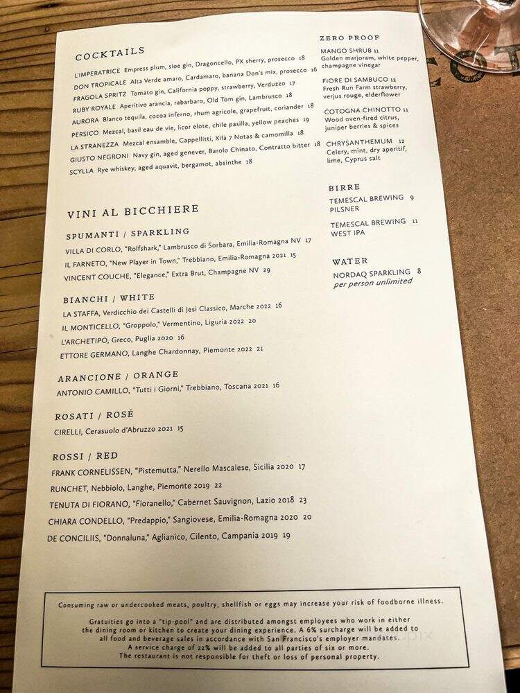 Cotogna - San Francisco, CA menu_pic