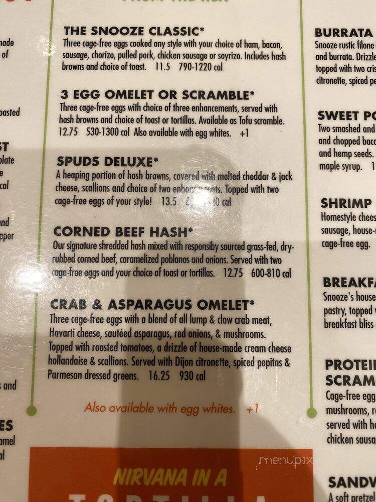 Snooze - Centennial, CO menu_pic