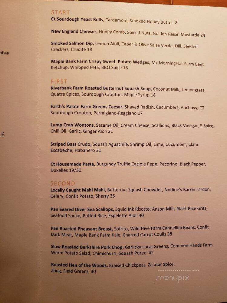 Community Table - Warren, CT menu_pic