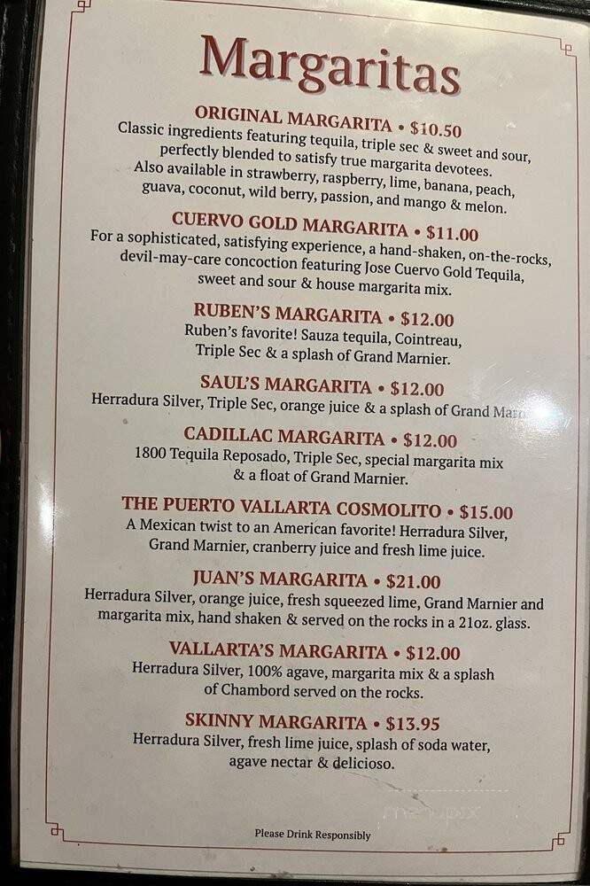 Puerto Vallerta - Newington, CT menu_pic