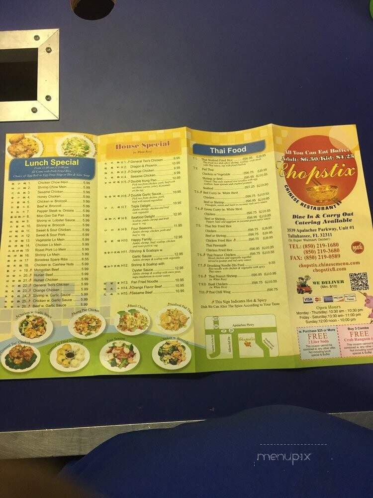 Chopstix Chinese Resteraunt - Tallahassee, FL menu_pic