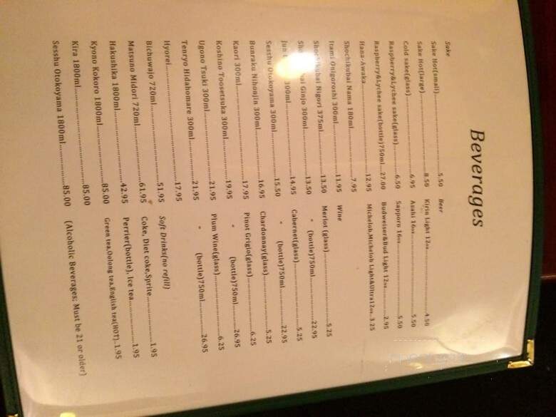 Mike's Sushi - Palm Harbor, FL menu_pic