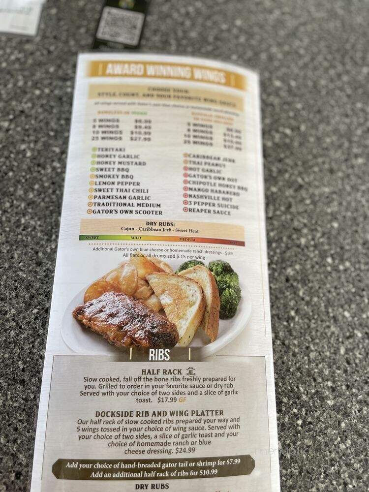Gators Dockside - Ocala, FL menu_pic