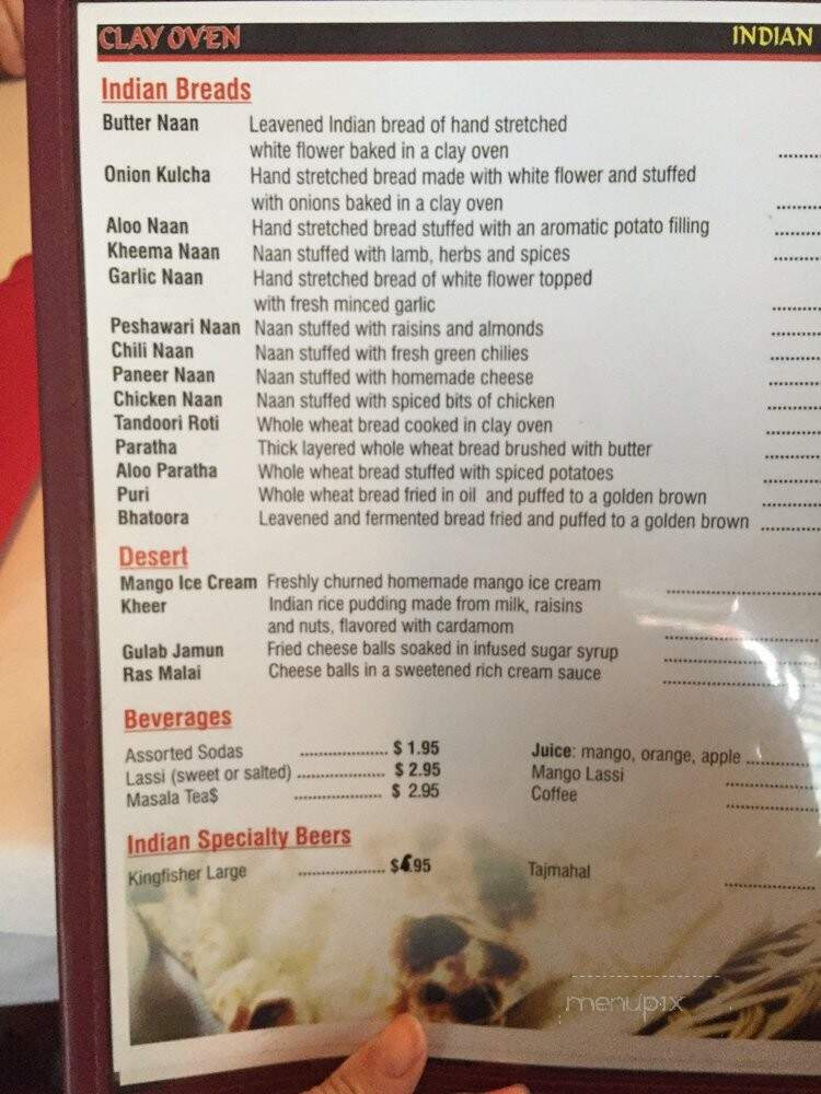 Clay Oven Indian Cuisine - Kissimmee, FL menu_pic