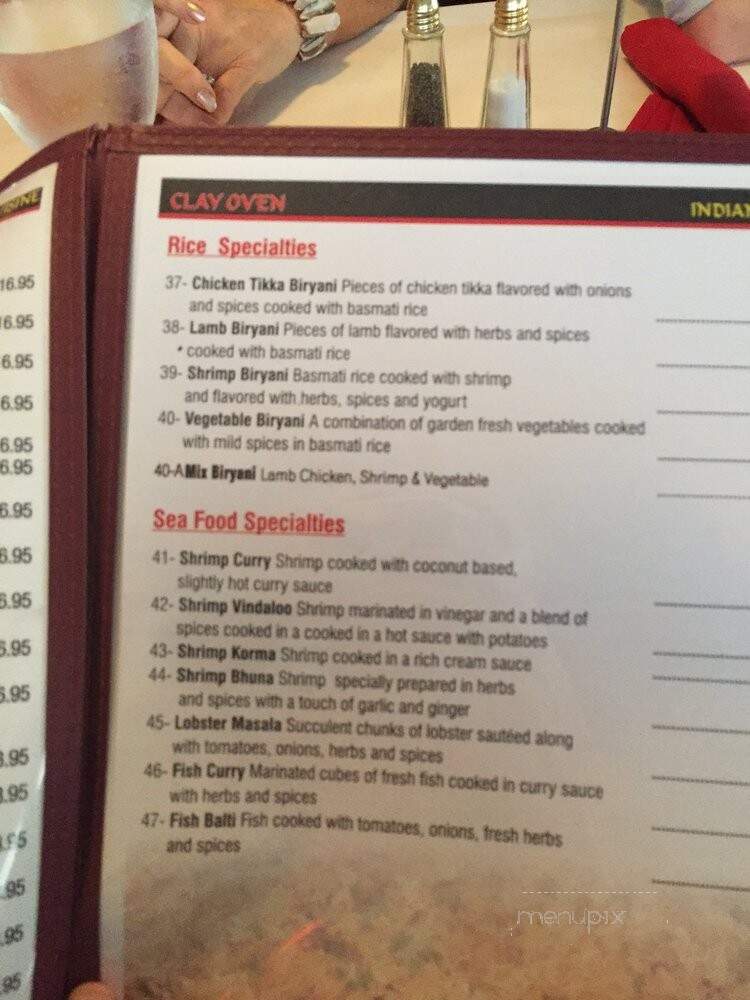 Clay Oven Indian Cuisine - Kissimmee, FL menu_pic