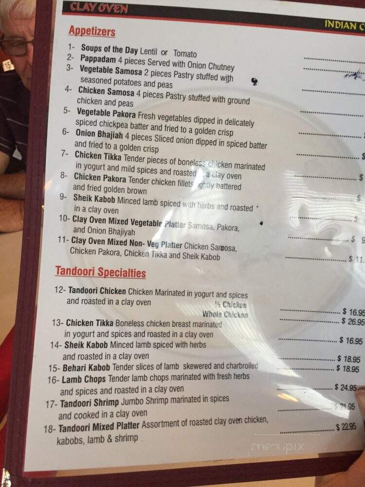 Clay Oven Indian Cuisine - Kissimmee, FL menu_pic