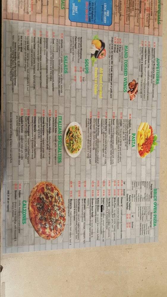 Cortazzo's Brick Oven Pizza - Lake Park, FL menu_pic