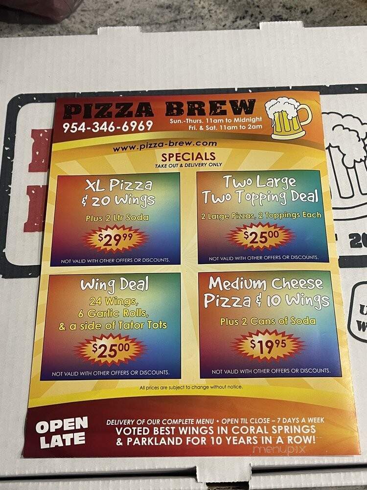 Pizza Brew - Coral Springs, FL menu_pic