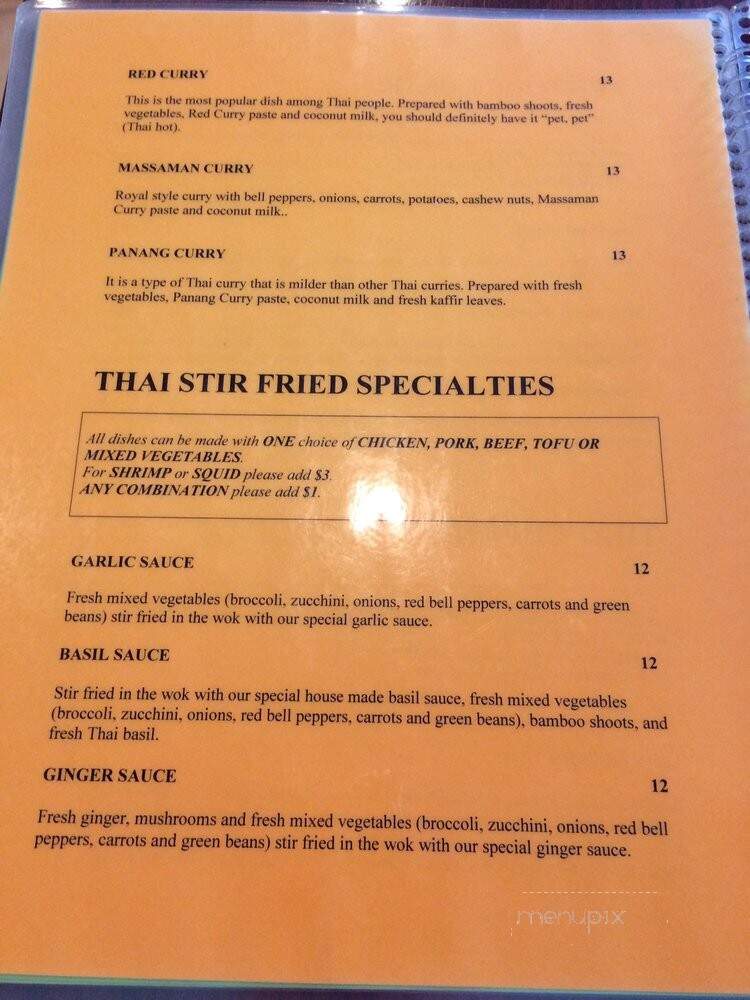 Ricky Thai Bistro - Miami, FL menu_pic