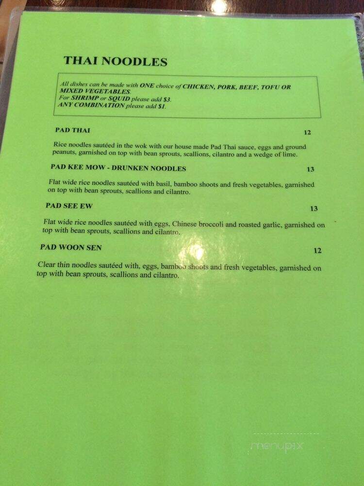 Ricky Thai Bistro - Miami, FL menu_pic