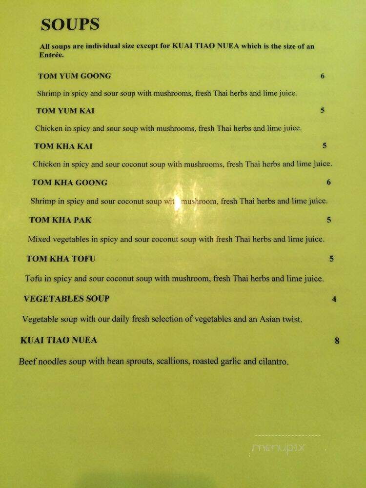 Ricky Thai Bistro - Miami, FL menu_pic