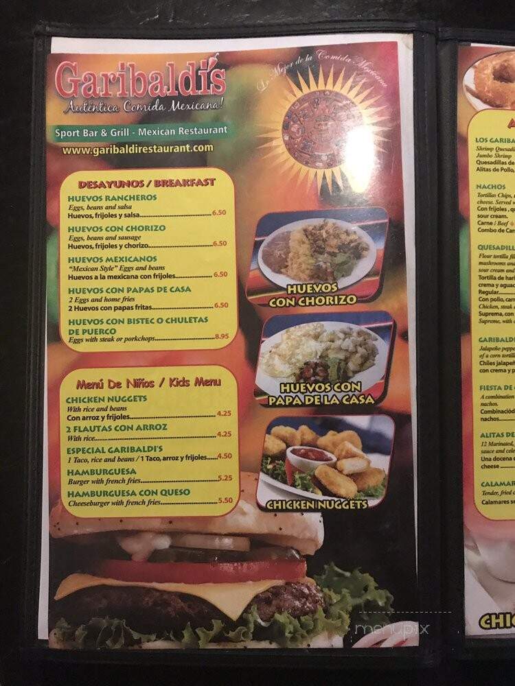 Garibaldi'S Sport Bar Grill - Tampa, FL menu_pic