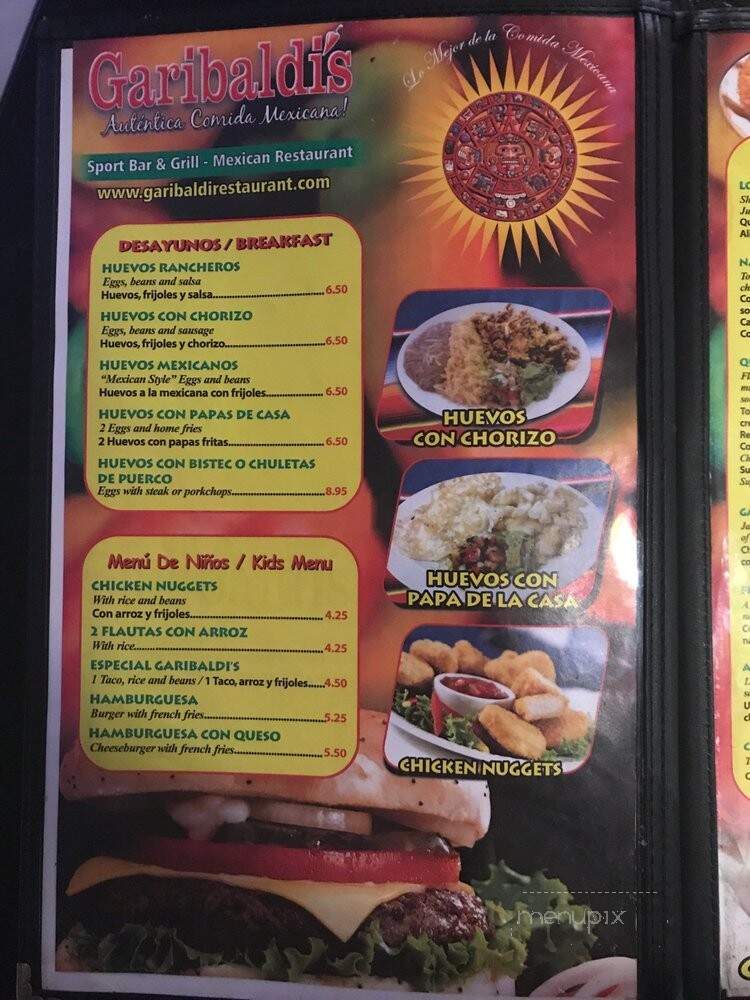 Garibaldi'S Sport Bar Grill - Tampa, FL menu_pic