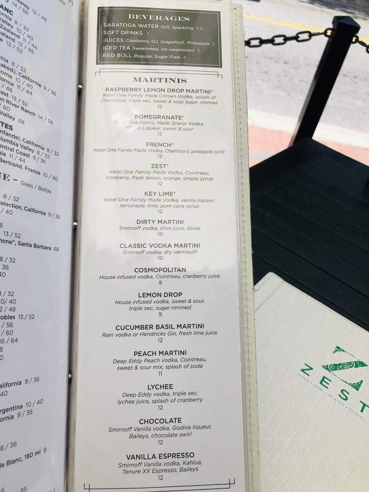 Zest - Roswell, GA menu_pic