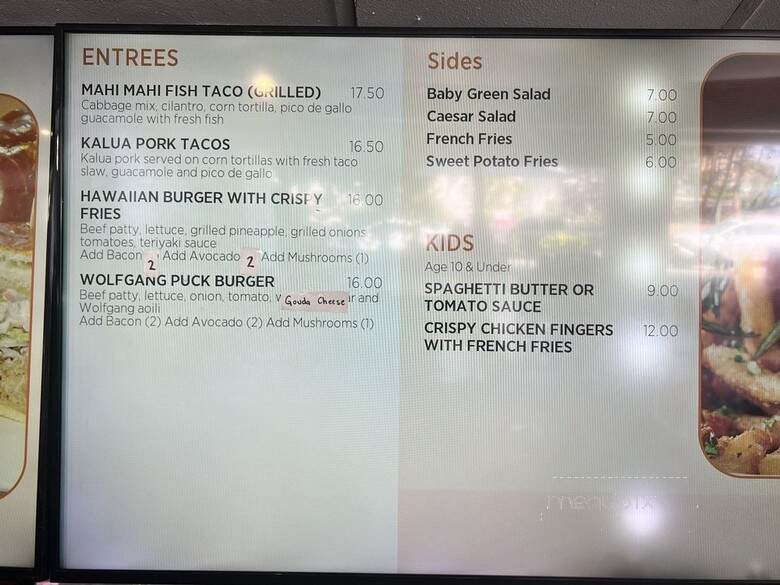 Wolfgang Puck Express - Honolulu, HI menu_pic