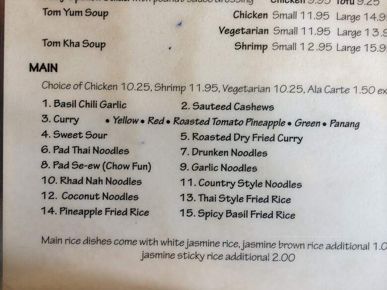 Opal Thai Food - Haleiwa, HI menu_pic