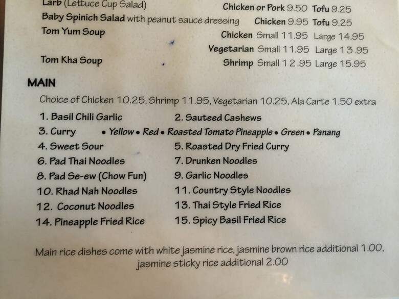 Opal Thai Food - Haleiwa, HI menu_pic