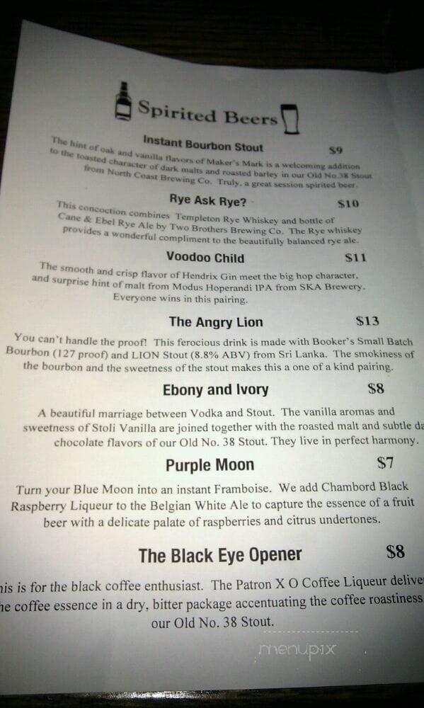 The Double: An Urban Tavern - Chicago, IL menu_pic