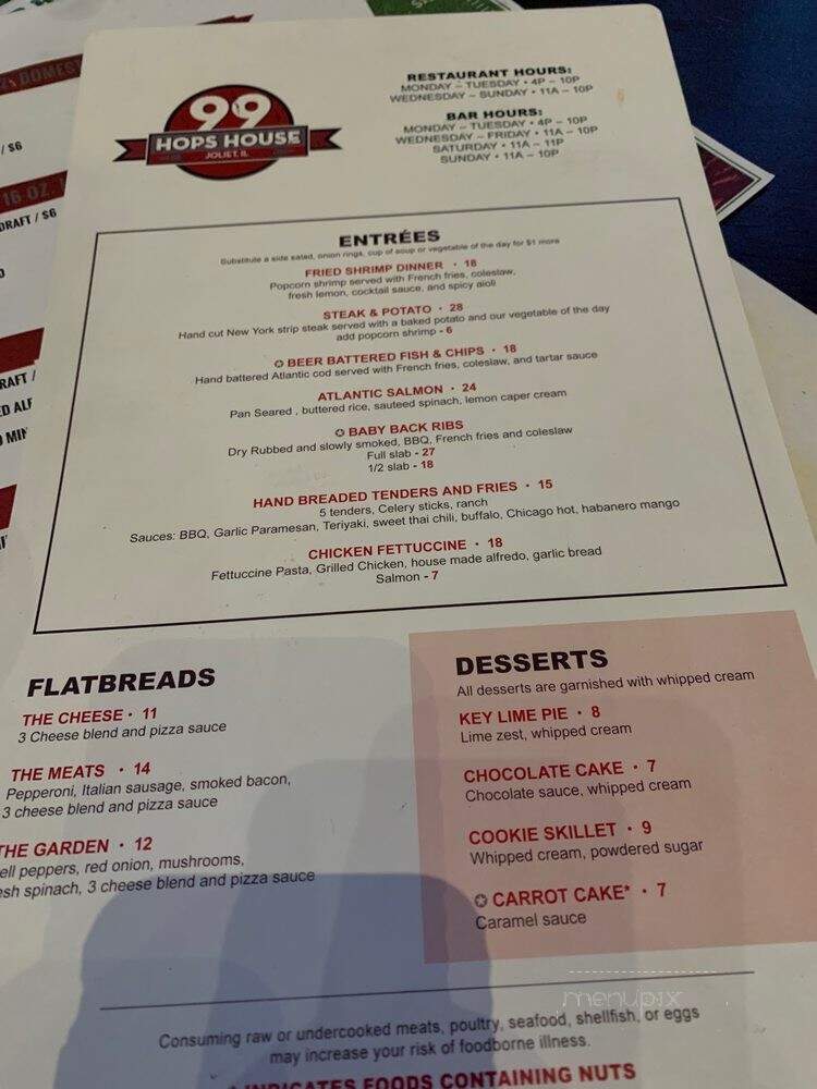 Hollywood Stadium Sports Bar - Joliet, IL menu_pic